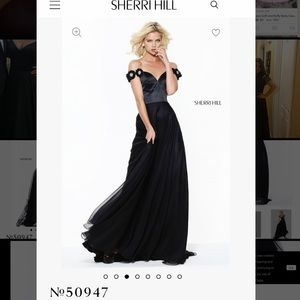 SHERRI HILL Black Dress(With Garment Bag)